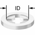 Bsc Preferred Self-Retaining Washer for # 4 & M3 Size 0.102 ID 0.265 OD 0.115-0.135 Thick, 100PK 91755A128